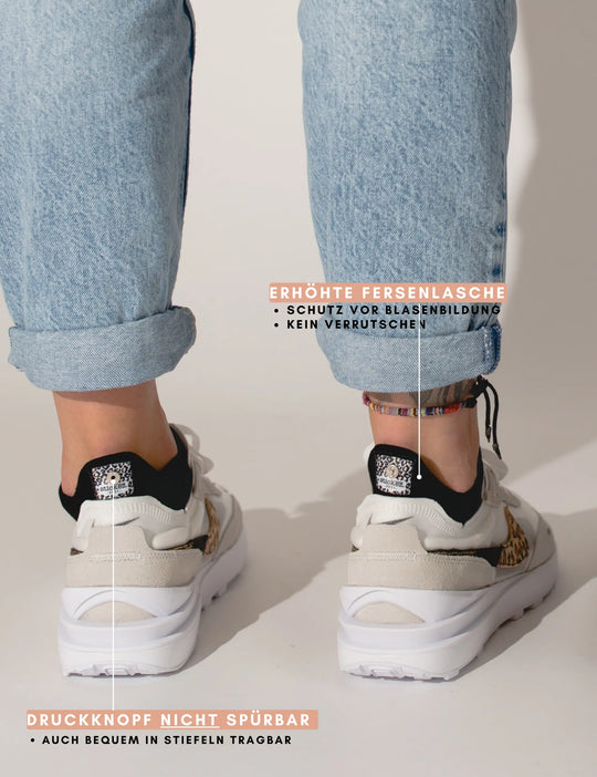 Sneaker Socken mit Knopf | Black Basics| Single Pack stickez