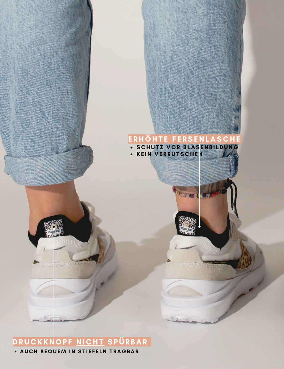 Sneaker Socken mit Knopf | Leo Special | Single Pack stickez