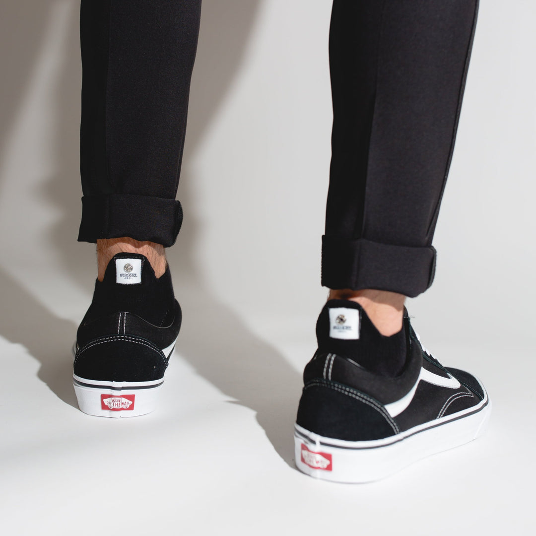 Sneaker Socken mit EZ BUTTON - BLACK BASICS - Single Pack stickez.